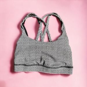 Lululemon  Energy Bra Black White Houndstooth Size 2